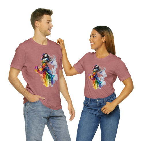 Rainbow Belly Dancer's Pose - Short Sleeve Tee